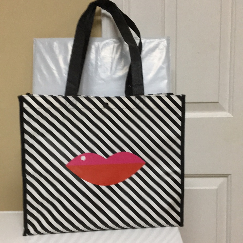 Sephora VIP Striped Lip Reusable Tote Bag